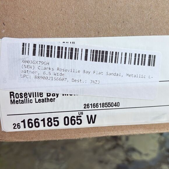 Clarks Bronze metallic Sandals with Decorative Stitching 6.5W - Picture 2 of 7